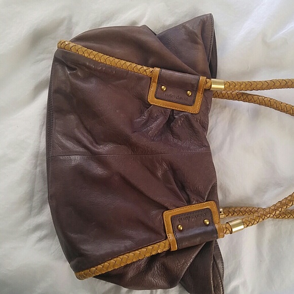 Charles David purse plum wine and tan straps - Picture 5 of 5